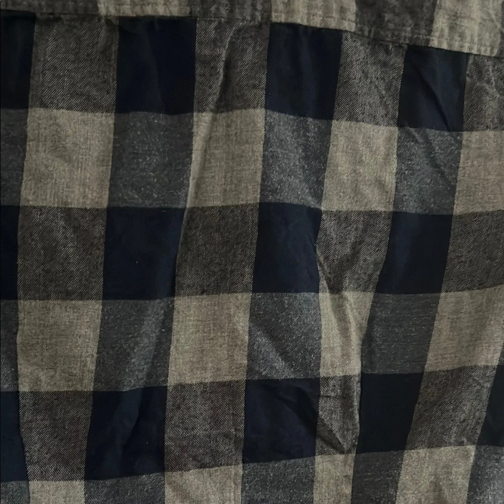 J. Crew Navy and Charcoal Plaid Shirt